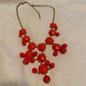 Bib necklace-coral
